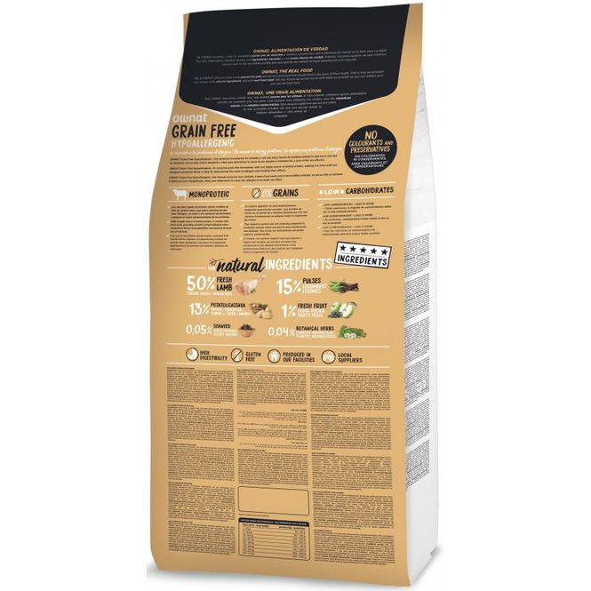 Hovedbilde Ownat Grainfree Hypo Adult Lam 3kg