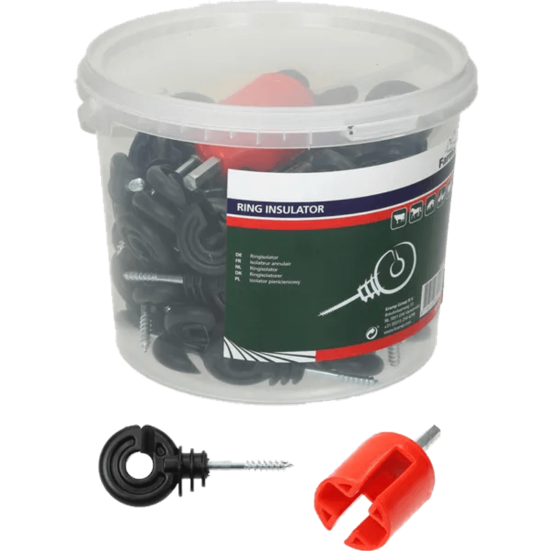 Ringisolator sort skruelengde 40 mm Ø 5,0 mm 90 stk. Farma