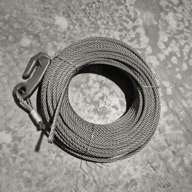 Hovedbilde Stålvaier/Skogsvaier 9mm 50Meter 5,3T m/Krok