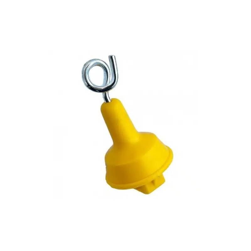 Topp isolator oval m/grisehale i metall 50 i pk